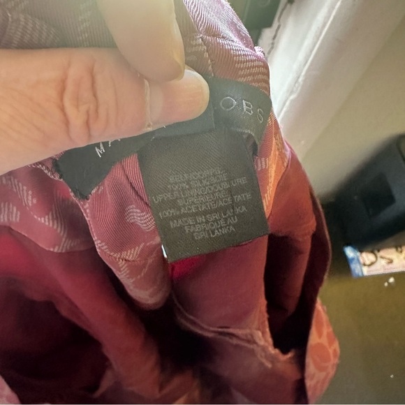 Marc Jacobs Size 4 Pink Floral 100% Silk Peplum Top Blouse Designer - Picture 9 of 11